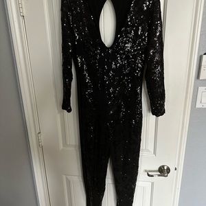 Sequin form fitting jumpsuit